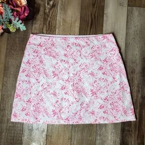 Slender Shapes Women's White and Hot Pink Athletic Skorts Size XL NWOT